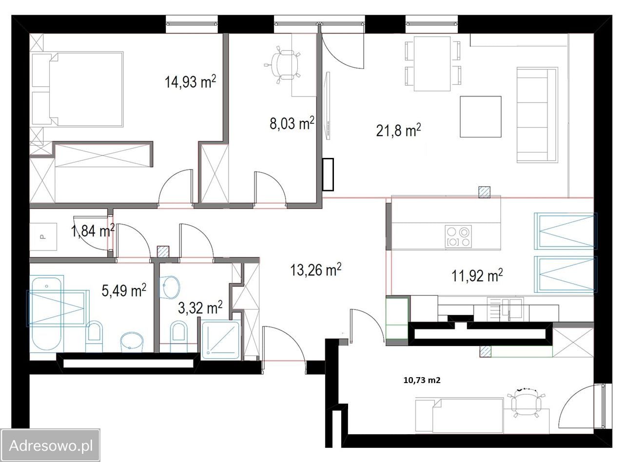 Mieszkanie 4-pokojowe Grodzisk Mazowiecki Centrum. Zdjęcie 16