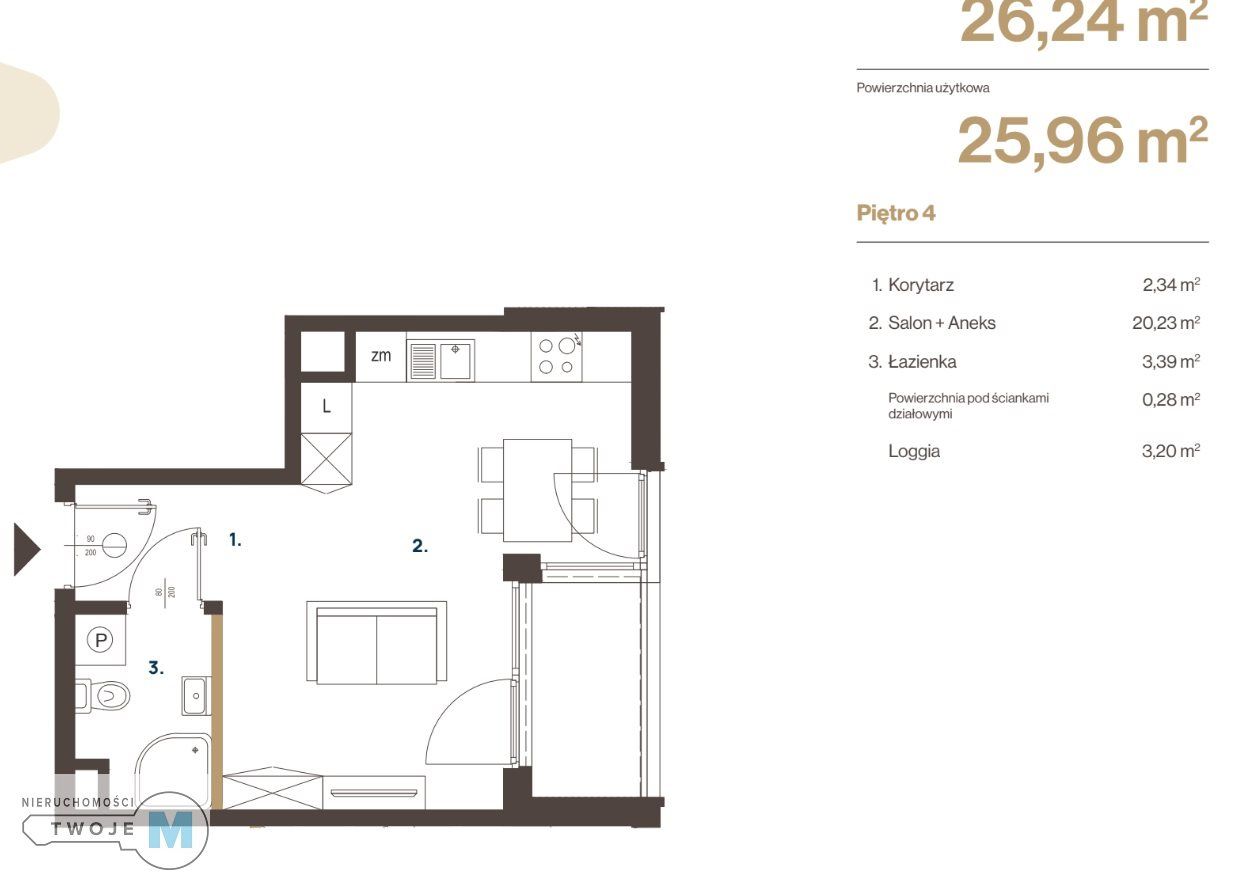 Mieszkanie 1-pokojowe Kielce. Zdjęcie 11