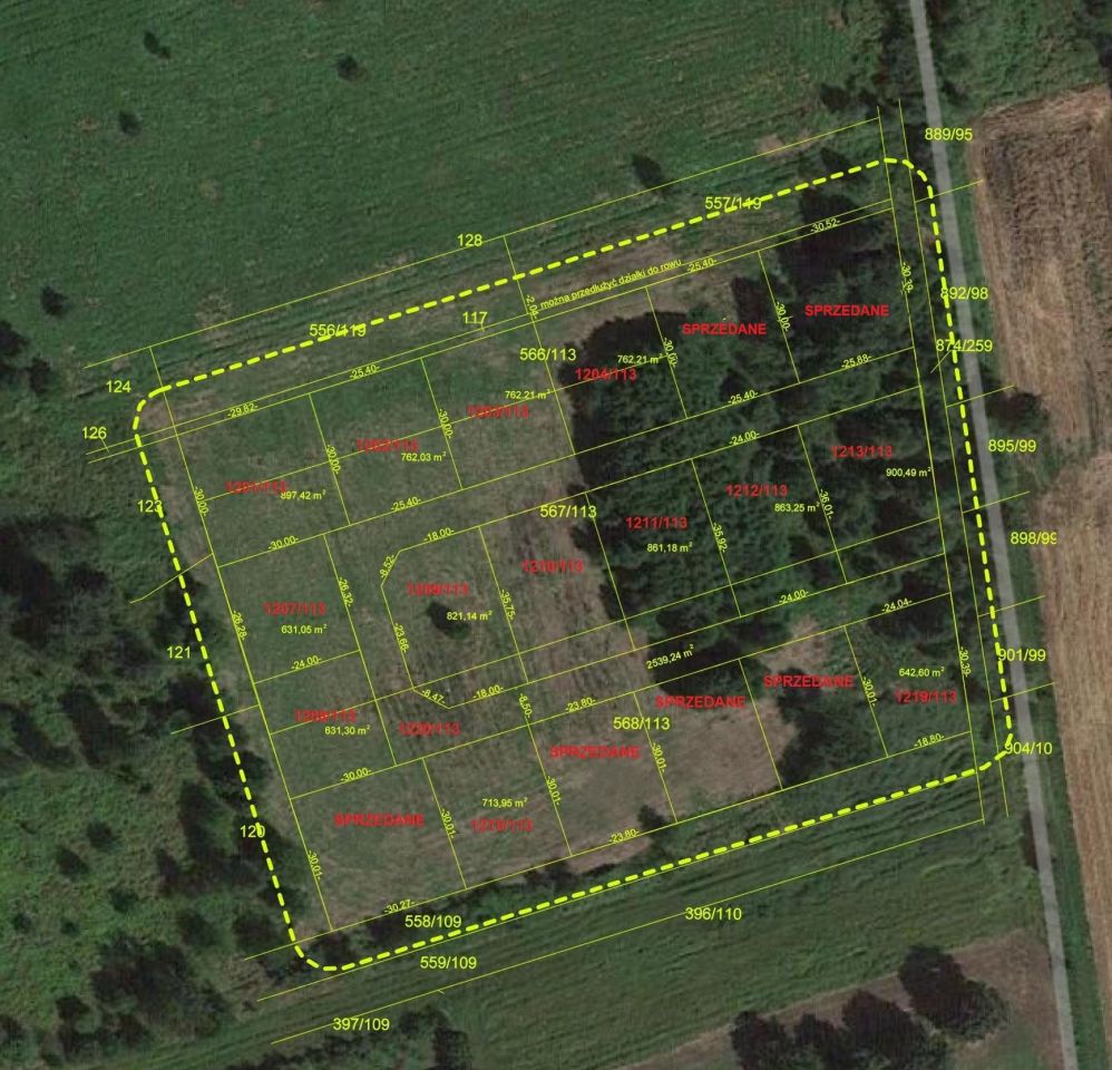 Działka budowlana Czyżowice, ul. Graniczna