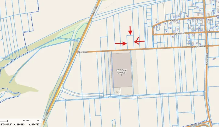 Działka inwestycyjna Gliwice Bojków, ul. Gronowa