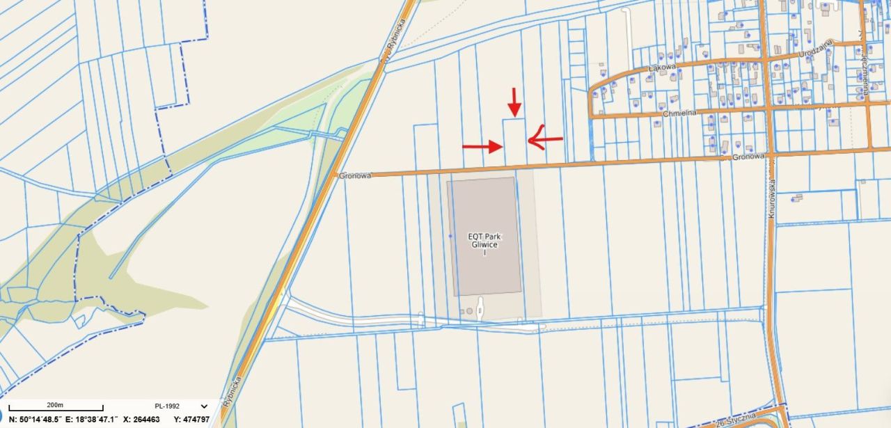 Działka inwestycyjna Gliwice Bojków, ul. Gronowa. Zdjęcie 1