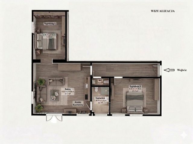 Mieszkanie 3-pokojowe Łódź Stoki, ul. Zbocze. Zdjęcie 1