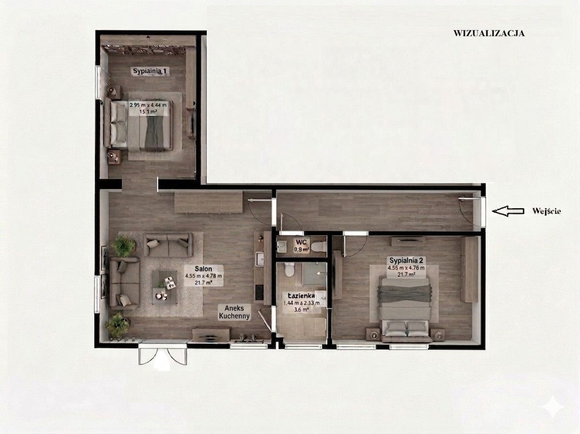 Mieszkanie 3-pokojowe Łódź Stoki, ul. Zbocze. Zdjęcie 1