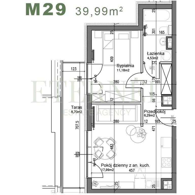 Mieszkanie 2-pokojowe Kraków Czyżyny, ul. Śliwkowa. Zdjęcie 3
