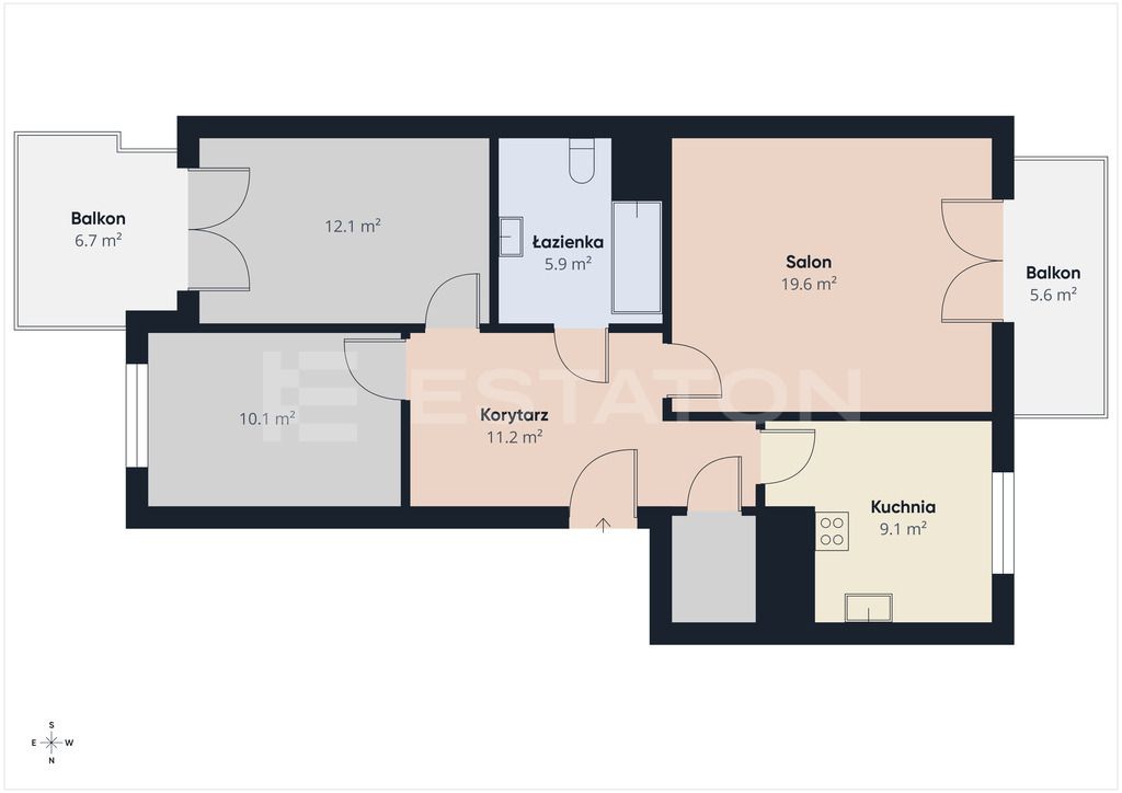 Mieszkanie 3-pokojowe Rzeszów, ul. Małopolska. Zdjęcie 12