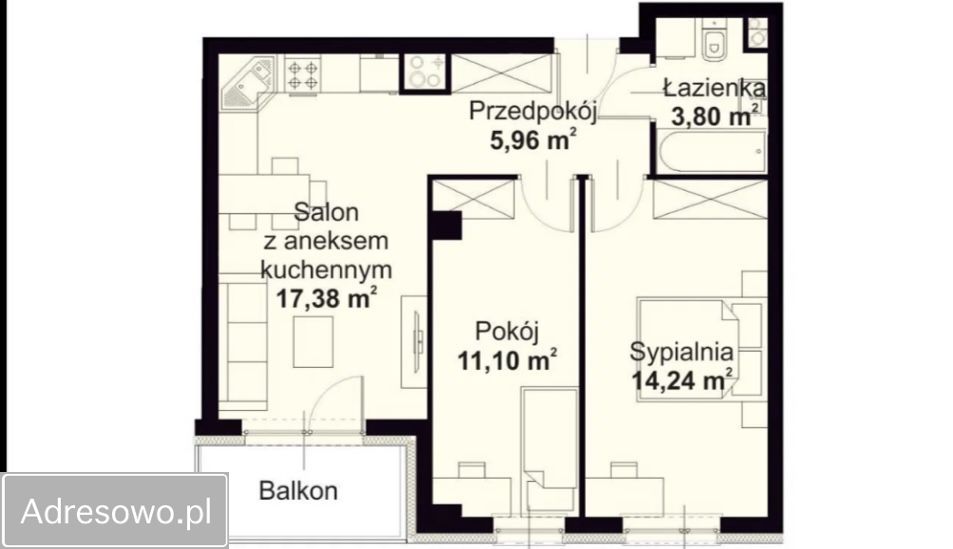 Mieszkanie 3-pokojowe Kraków Prądnik Biały, ul. Henryka Pachońskiego. Zdjęcie 14