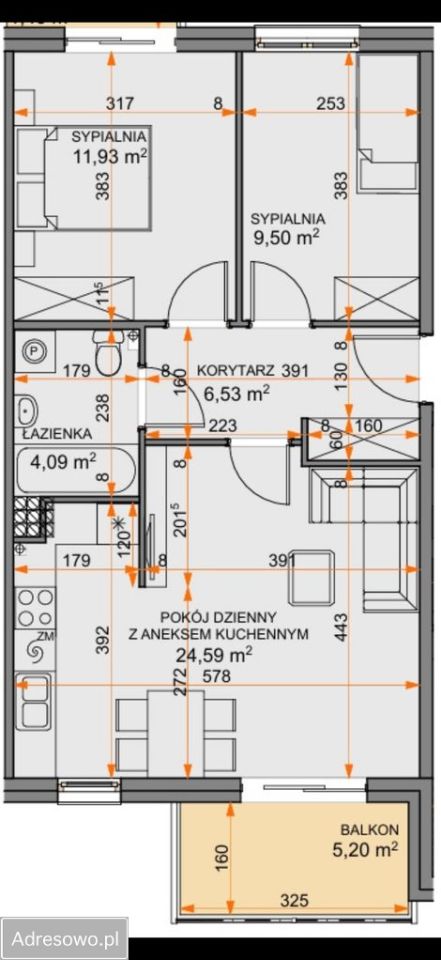 Mieszkanie 3-pokojowe Toruń Stawki, ul. Strzałowa. Zdjęcie 8