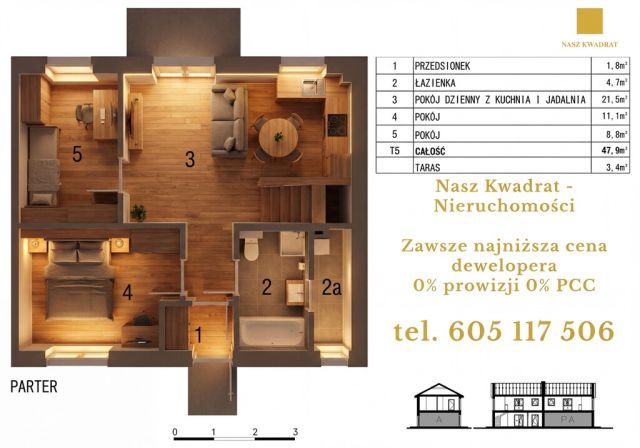 bliźniak, 3 pokoje Łódź Wiskitno. Zdjęcie 4