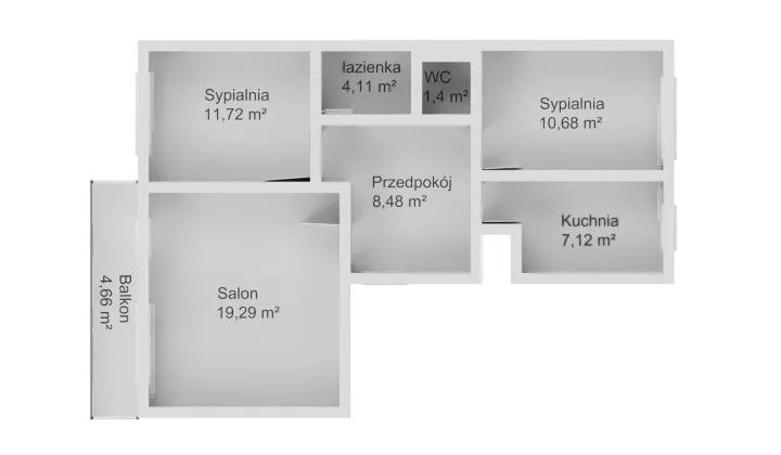 Mieszkanie 3-pokojowe Lubin, ul. Elizy Orzeszkowej