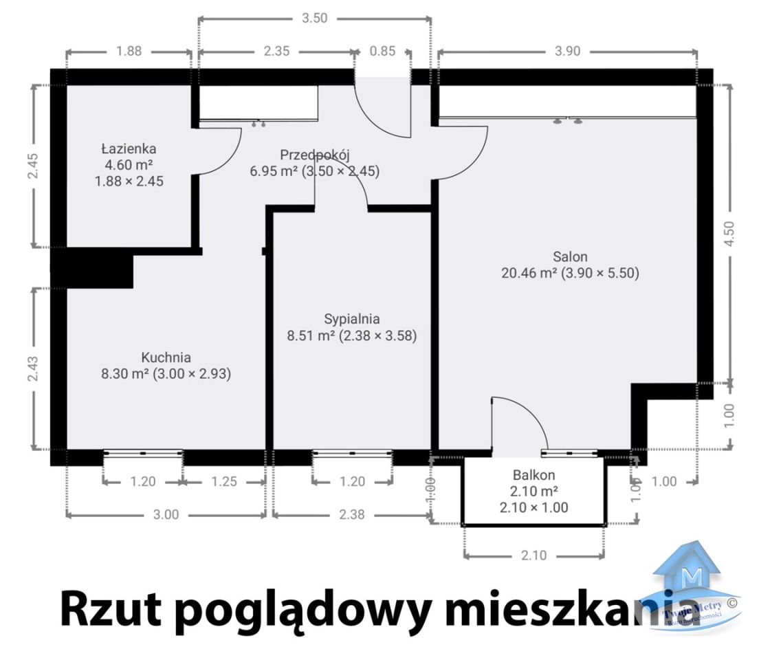 Mieszkanie 2-pokojowe Włocławek Celuloza. Zdjęcie 39