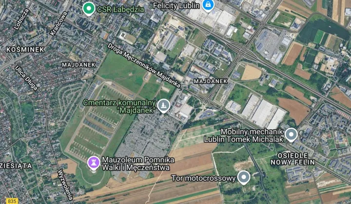 Działka inwestycyjna Lublin Kośminek, ul. Cmentarna