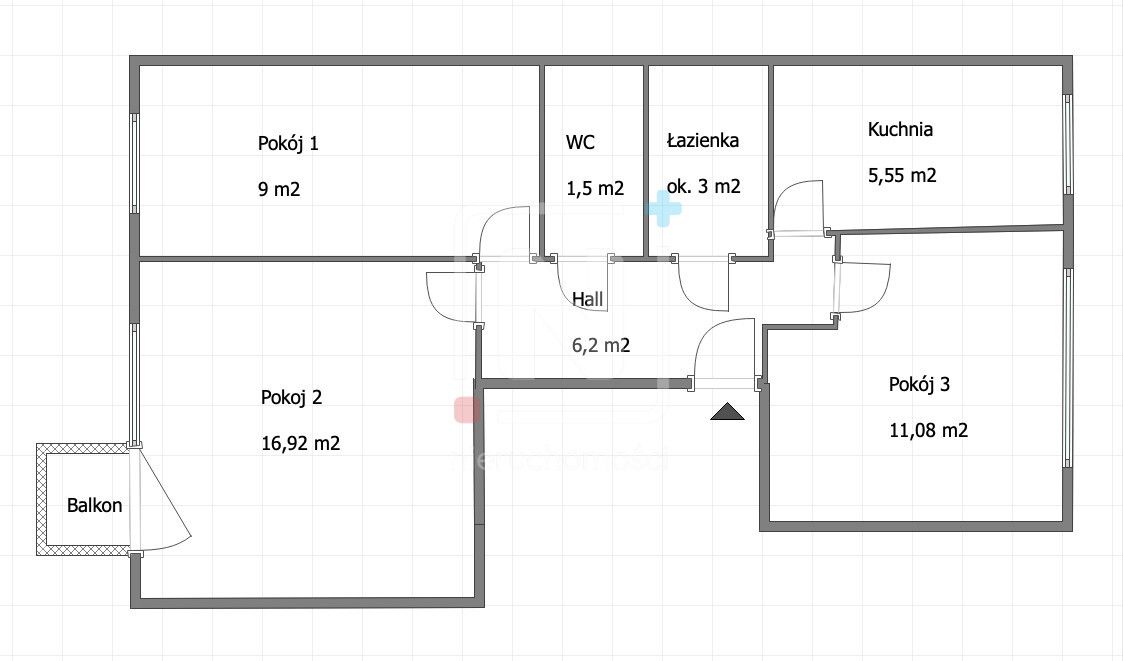 Mieszkanie 3-pokojowe Warszawa Mokotów, ul. św. Bonifacego. Zdjęcie 7