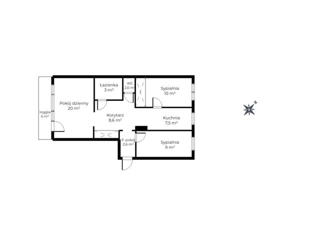 Mieszkanie 3-pokojowe Gdańsk Zaspa, ul. Konstantego Ciołkowskiego. Zdjęcie 22
