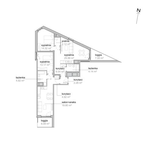 Mieszkanie 4-pokojowe Wrocław Tarnogaj, ul. Piękna. Zdjęcie 7