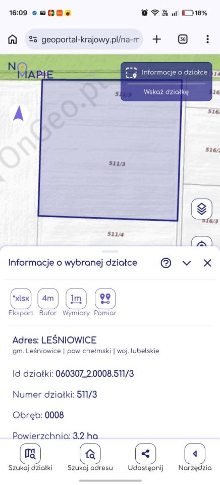 Działka rolna Leśniowice. Zdjęcie 1