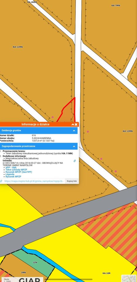 Działka budowlana Kamienna, ul. Główna. Zdjęcie 1