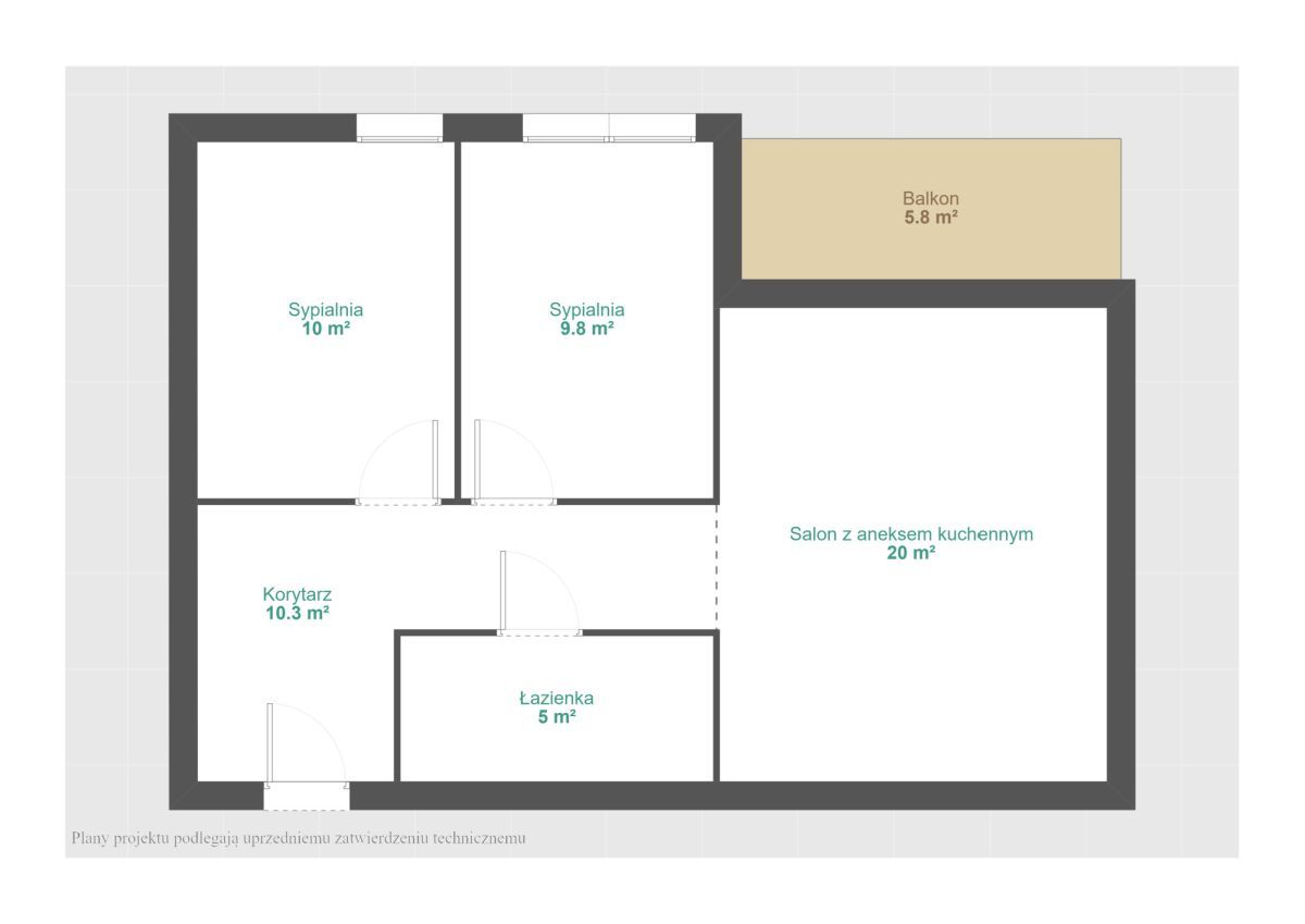 Mieszkanie 3-pokojowe Poznań Grunwald, ul. Ptasia. Zdjęcie 21