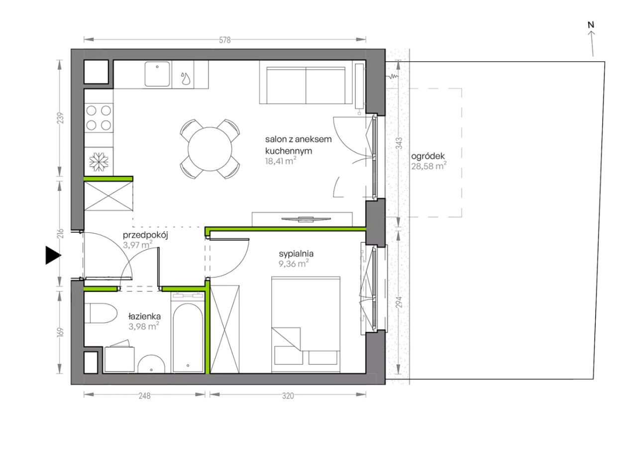 Mieszkanie 2-pokojowe Kraków Płaszów, ul. Myśliwska. Zdjęcie 25