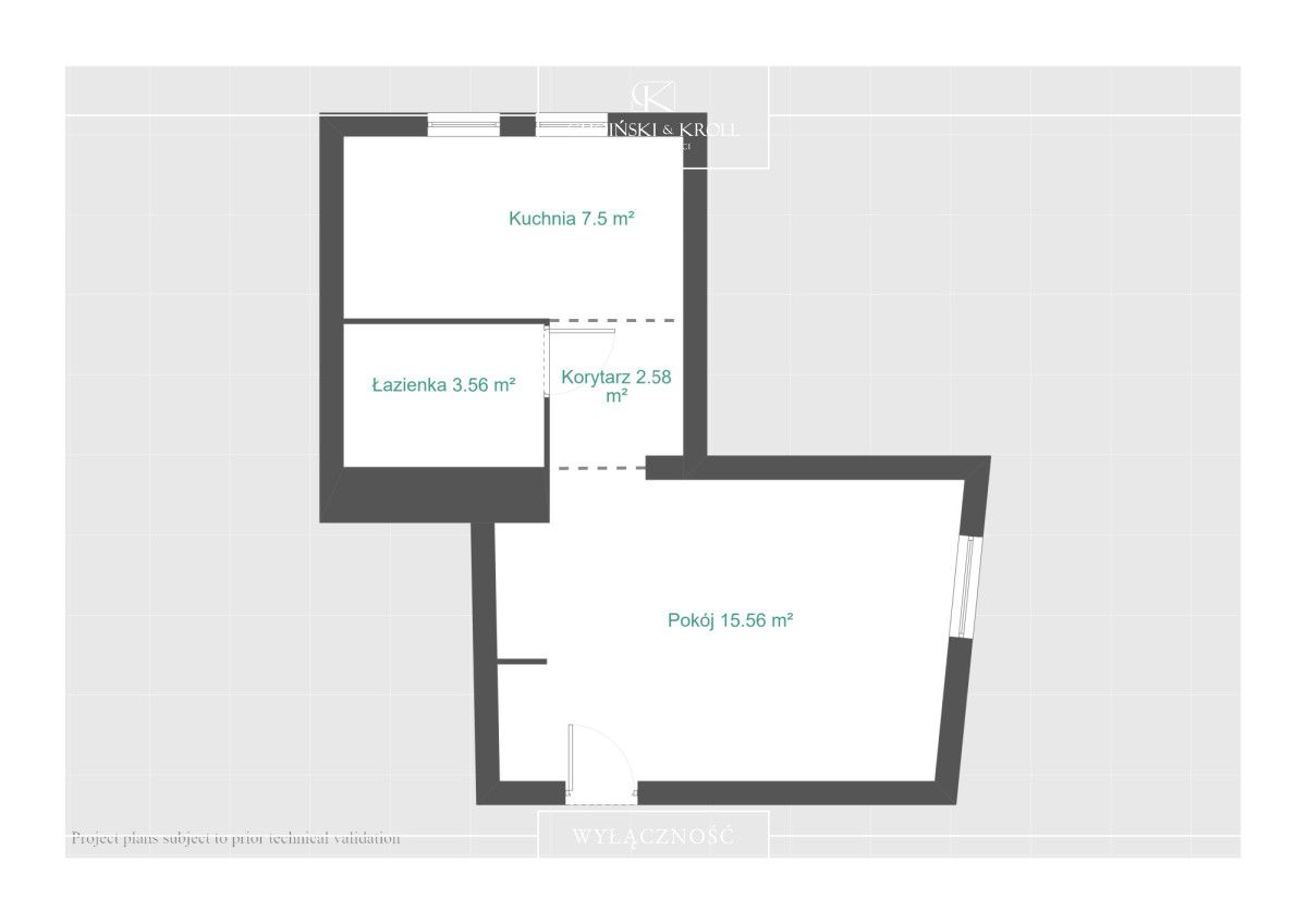 Mieszkanie 1-pokojowe Poznań Górczyn, ul. Stanisława Knapowskiego. Zdjęcie 13