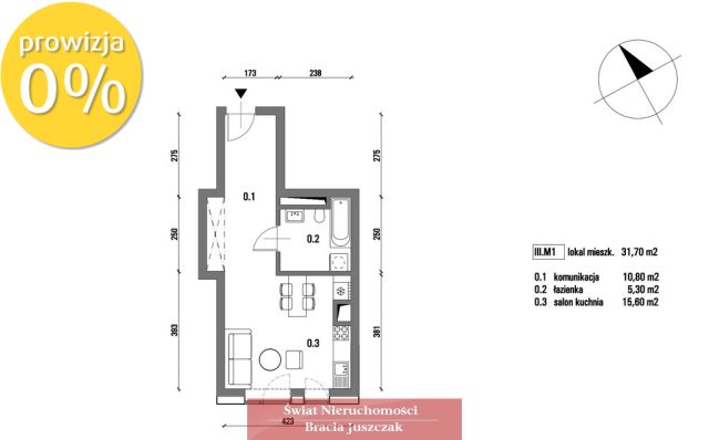 Mieszkanie 1-pokojowe Brzeg, ul. Bohaterów Westerplatte. Zdjęcie 3