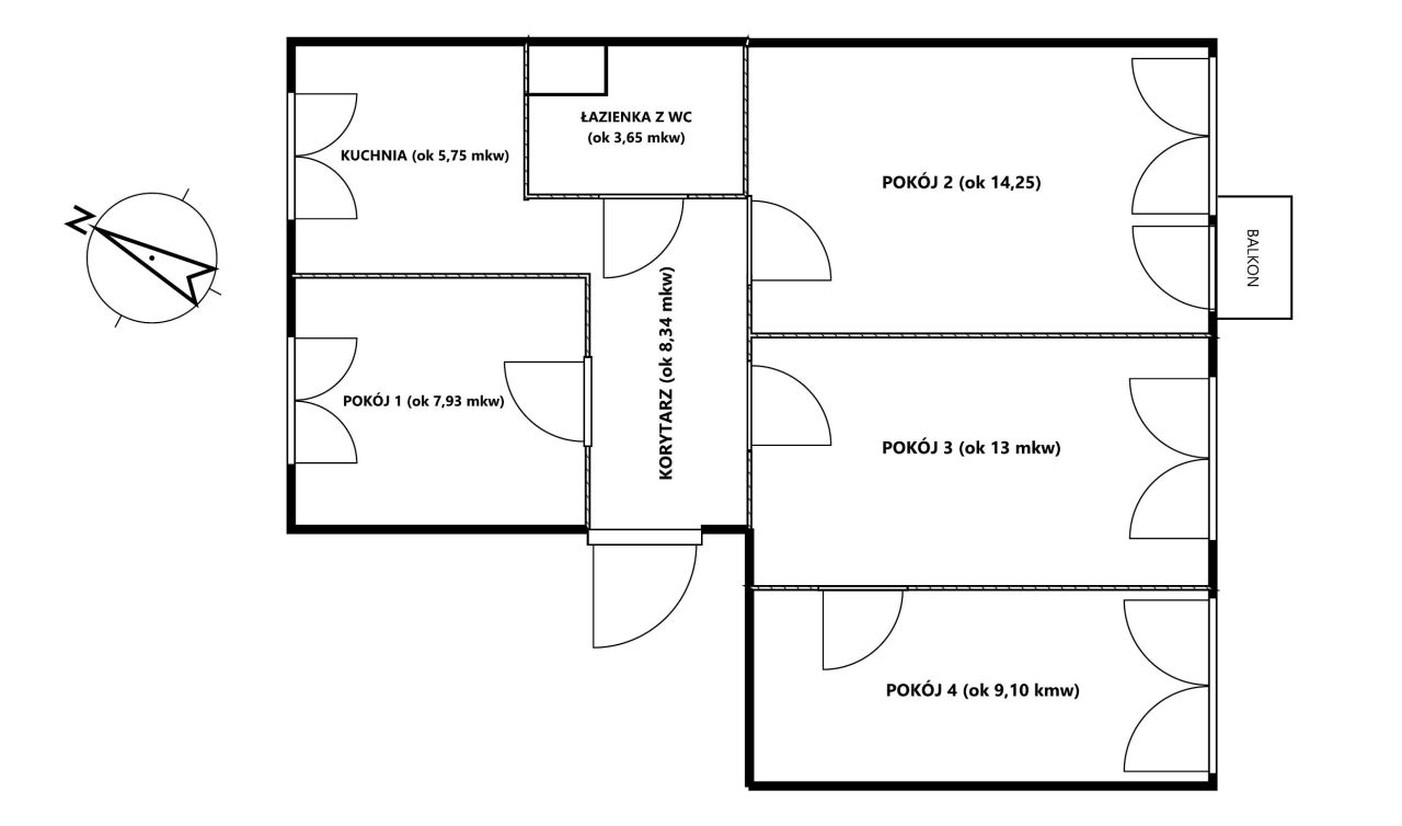 Mieszkanie 4-pokojowe Białystok Centrum, ul. kard. Stefana Wyszyńskiego. Zdjęcie 24