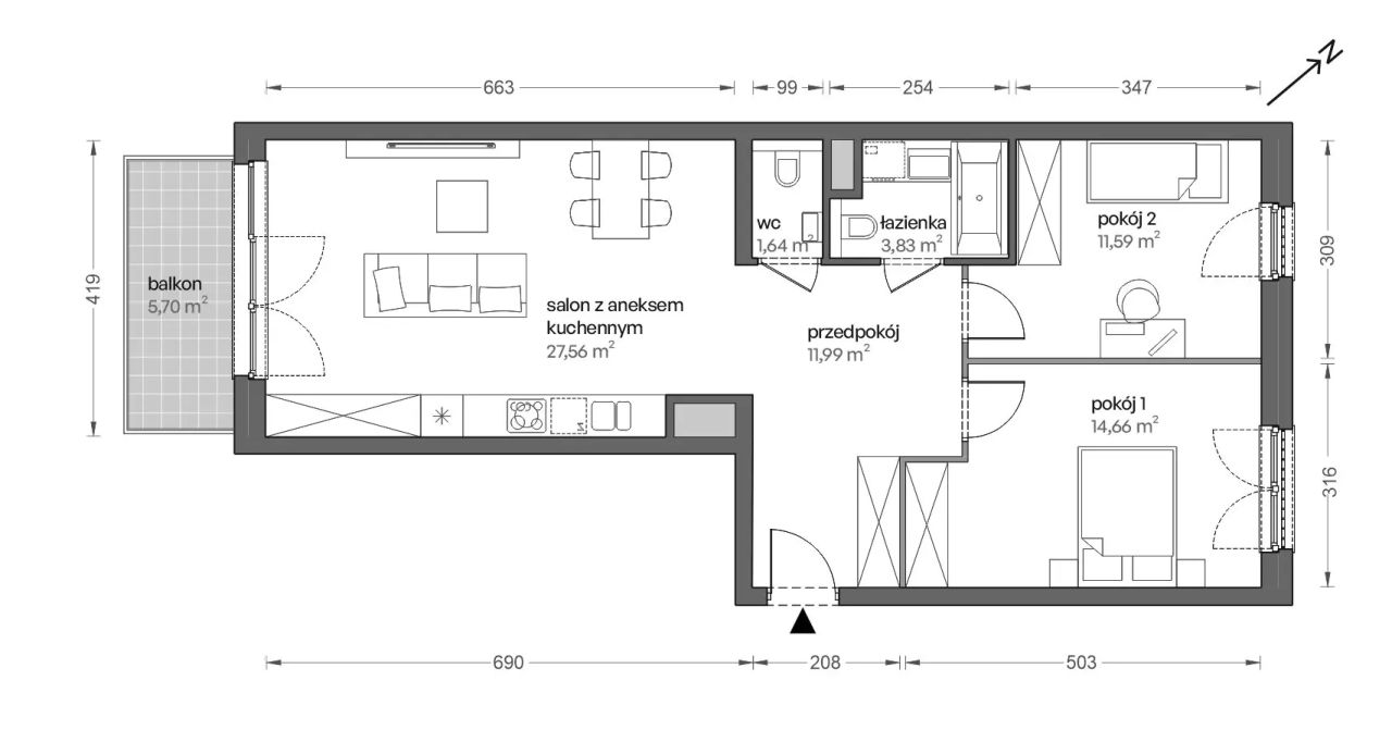 Mieszkanie 3-pokojowe Katowice Brynów, ul. Ceglana. Zdjęcie 7
