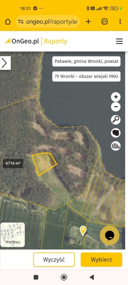 Działka rolna Pakawie. Zdjęcie 4