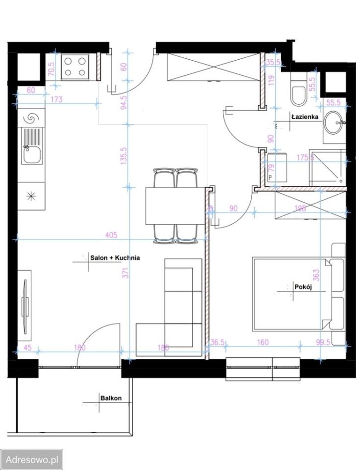 Mieszkanie 2-pokojowe Poznań Podolany, ul. Jasielska. Zdjęcie 7