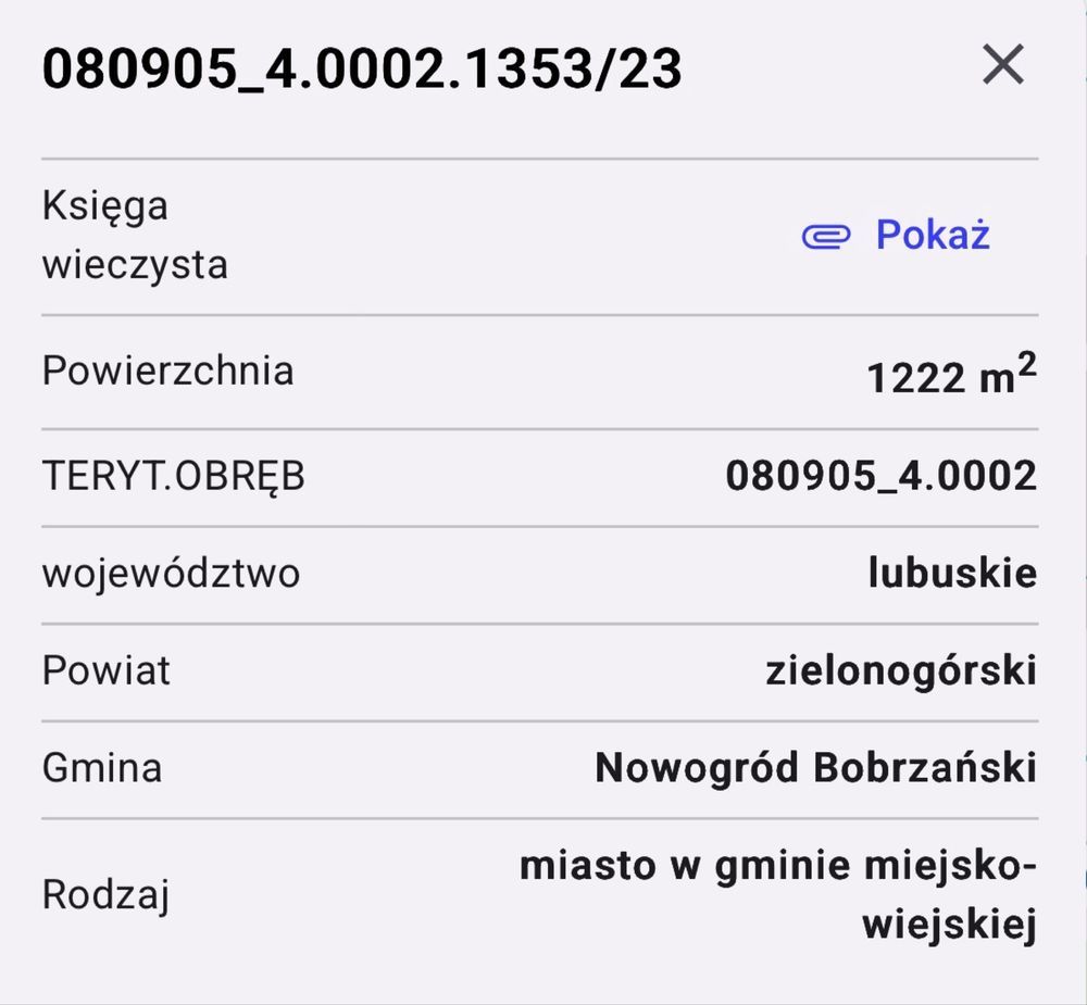 Działka budowlana Nowogród Bobrzański, ul. Winiary. Zdjęcie 2