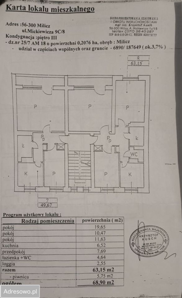 Mieszkanie 3-pokojowe Milicz, ul. Adama Mickiewicza. Zdjęcie 11