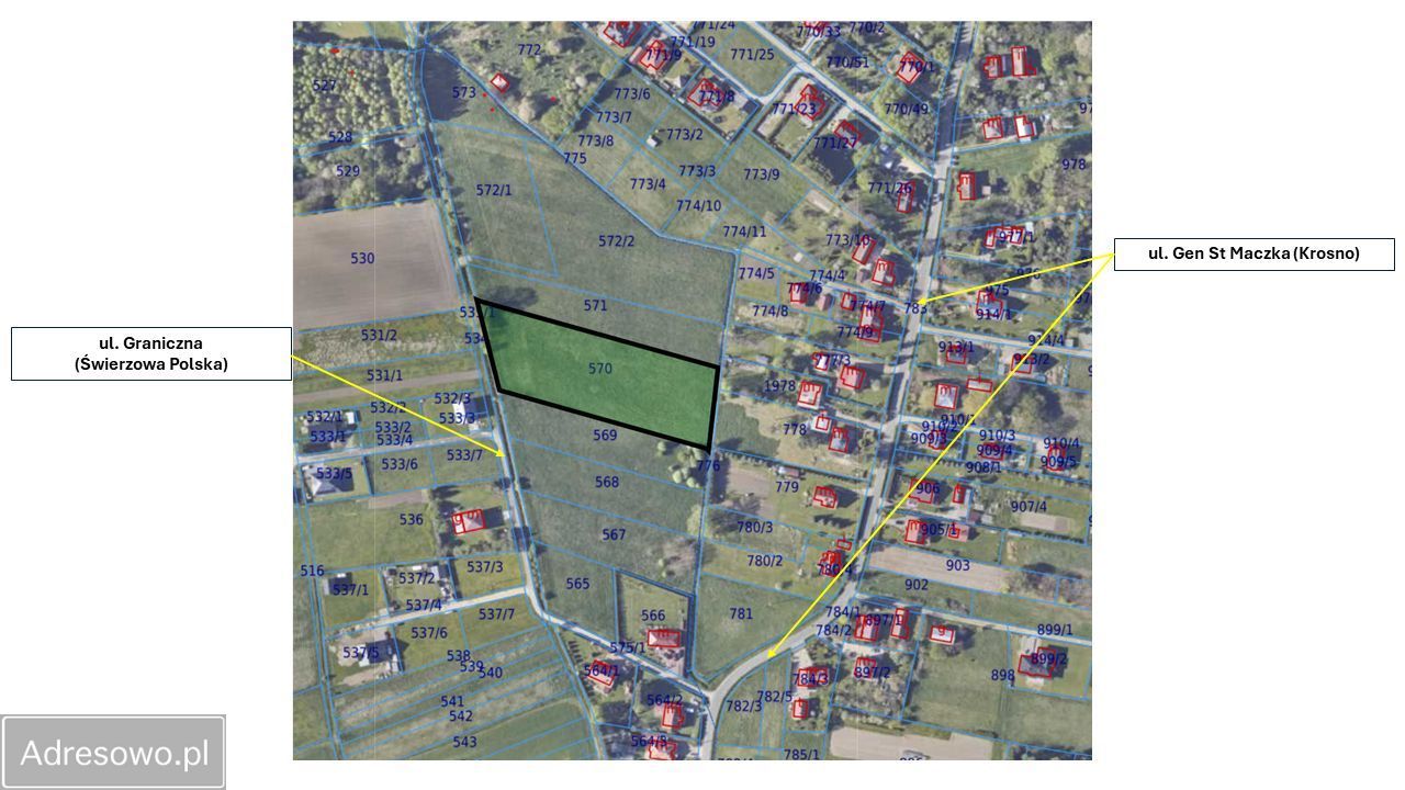 Działka budowlana Świerzowa Polska, ul. Graniczna. Zdjęcie 2
