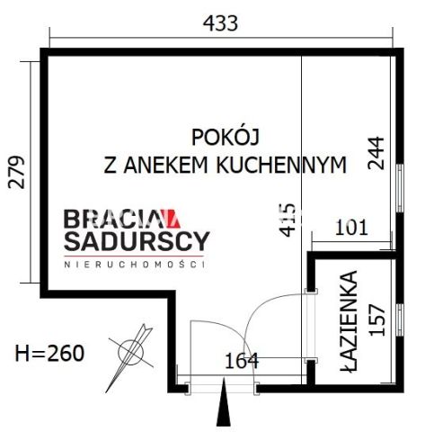 Mieszkanie 1-pokojowe Kraków Grzegórzki, ul. Mogilska. Zdjęcie 18