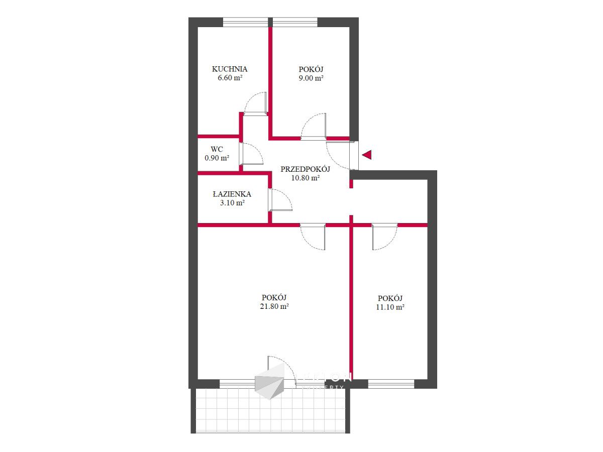 Mieszkanie 3-pokojowe Poznań Piątkowo, os. Bolesława Chrobrego. Zdjęcie 22
