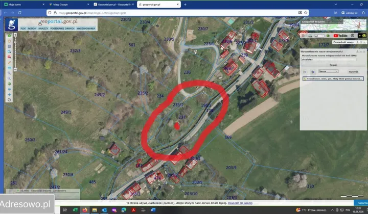 Działka budowlana Chwalisław