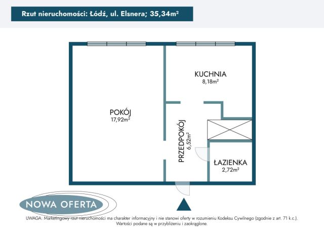 Mieszkanie 1-pokojowe Łódź Widzew, ul. Józefa Elsnera. Zdjęcie 13