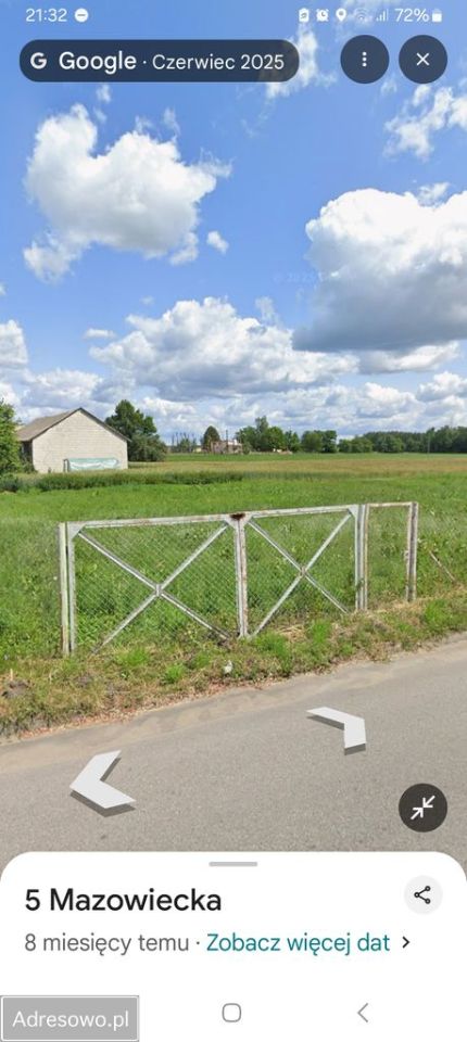Działka rolno-budowlana Gąsewo Poduchowne, ul. Mazowiecka. Zdjęcie 1