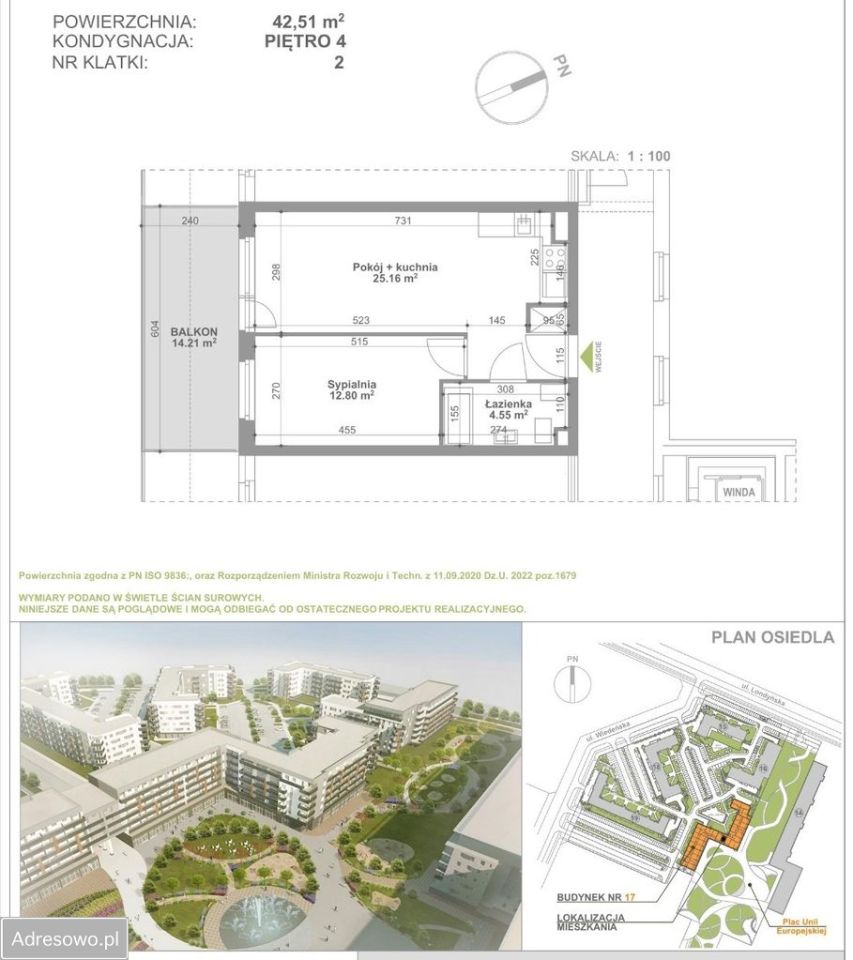 Mieszkanie 2-pokojowe Gorzów Wielkopolski, pl. Unii Europejskiej. Zdjęcie 3