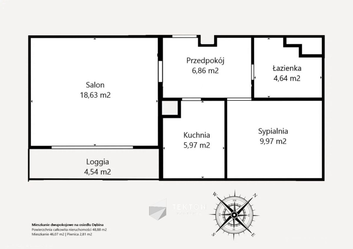 Mieszkanie 2-pokojowe Poznań Dębiec, os. Dębina. Zdjęcie 10