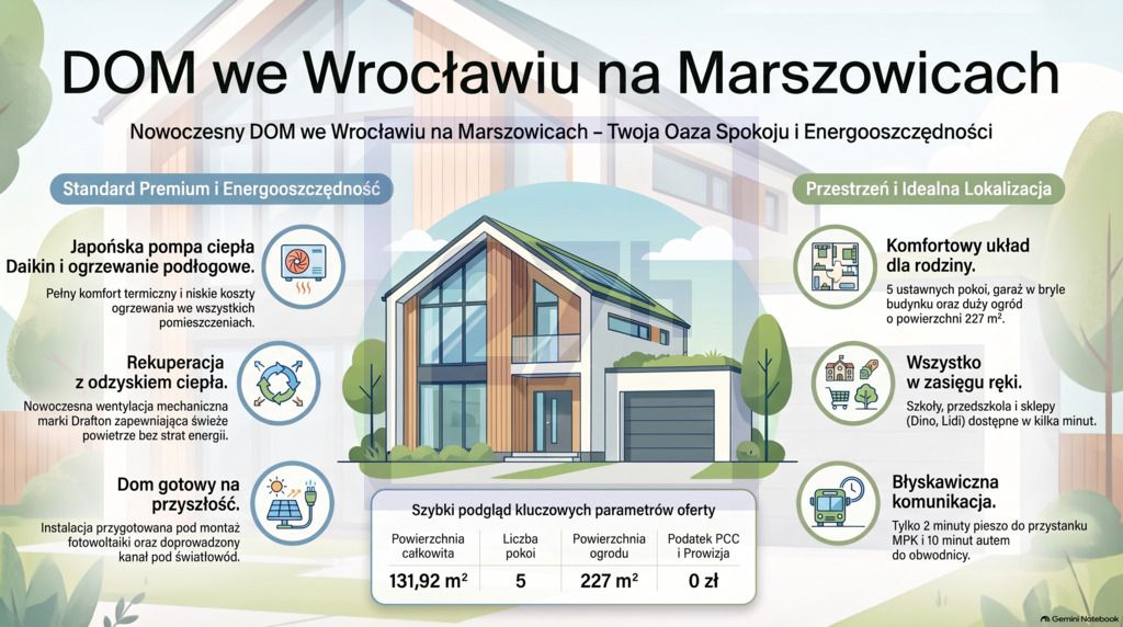 dom szeregowy, 5 pokoi Wrocław Marszowice, ul. Wilkszyńska. Zdjęcie 3