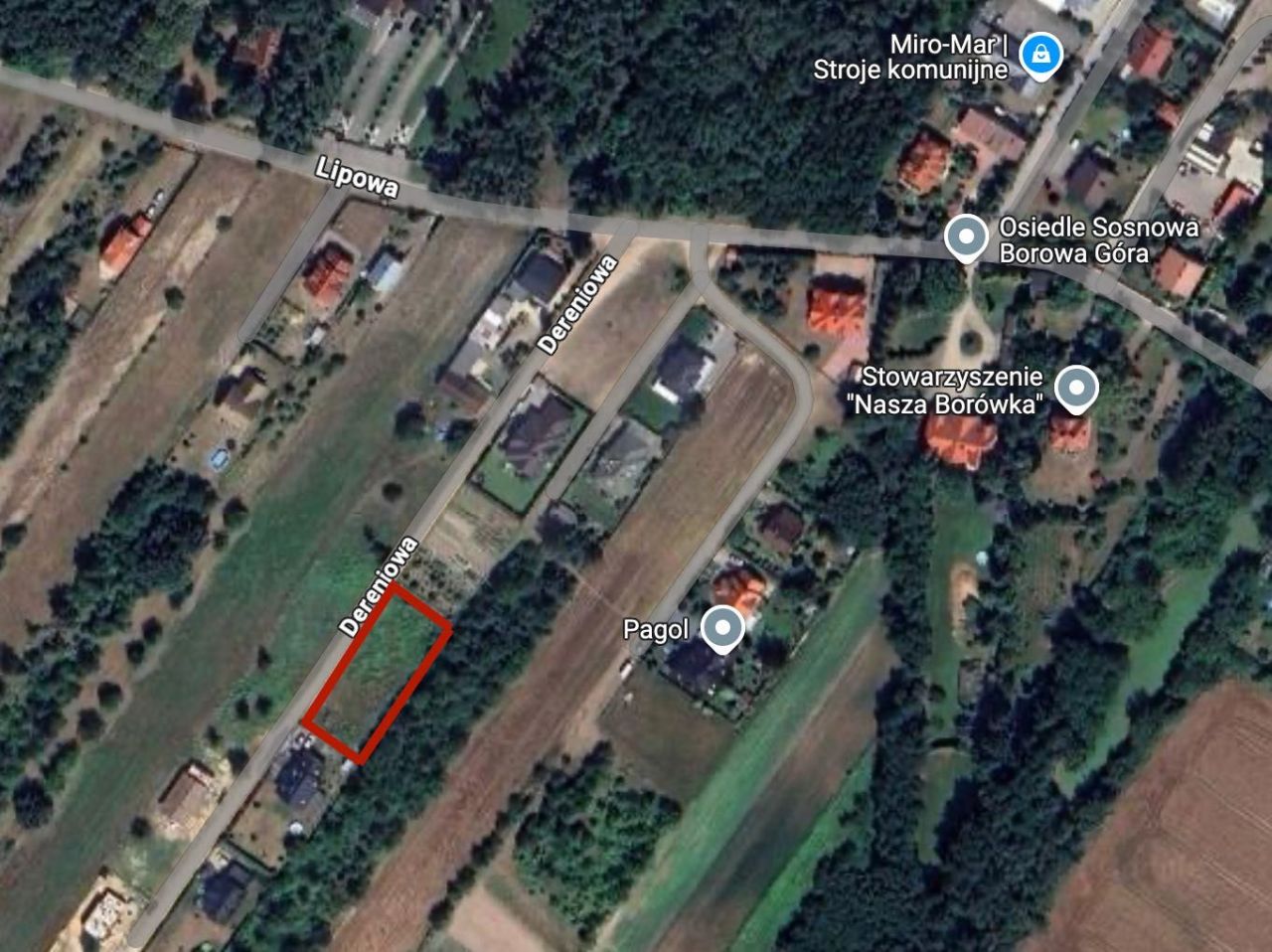 Działka rolno-budowlana Borowa Góra, ul. Dereniowa. Zdjęcie 8