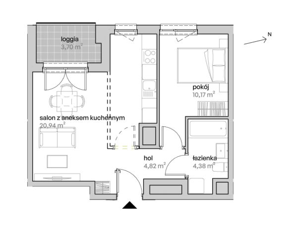 Mieszkanie 2-pokojowe Poznań Starołęka, ul. Unii Lubelskiej. Zdjęcie 7