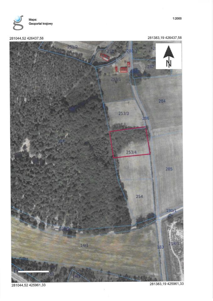 Działka rolno-budowlana Zimna Brzeźnica Wilczyce