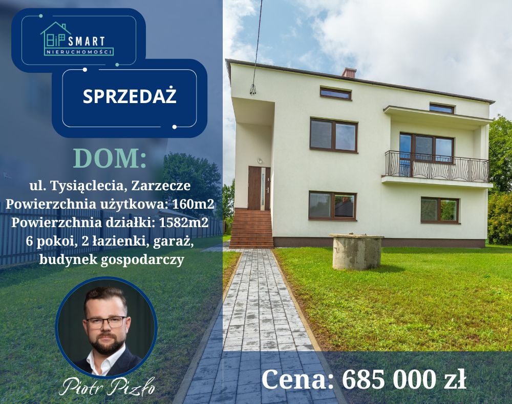 dom wolnostojący, 6 pokoi Zarzecze, ul. Tysiąclecia. Zdjęcie 2