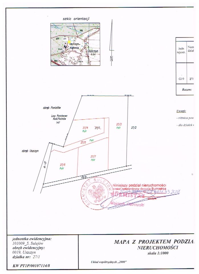 Działka budowlana Uszczyn, ul. Spacerowa