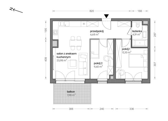 Mieszkanie 3-pokojowe Katowice Brynów, ul. Ceglana. Zdjęcie 7