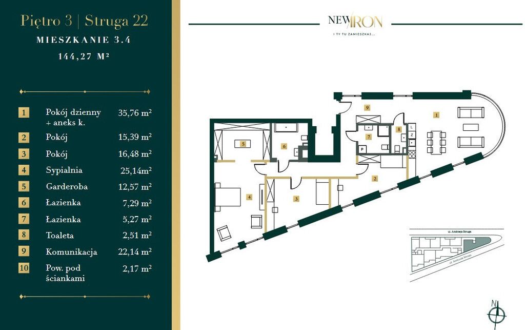 Mieszkanie 5-pokojowe Łódź, park im. Andrzeja Struga. Zdjęcie 10