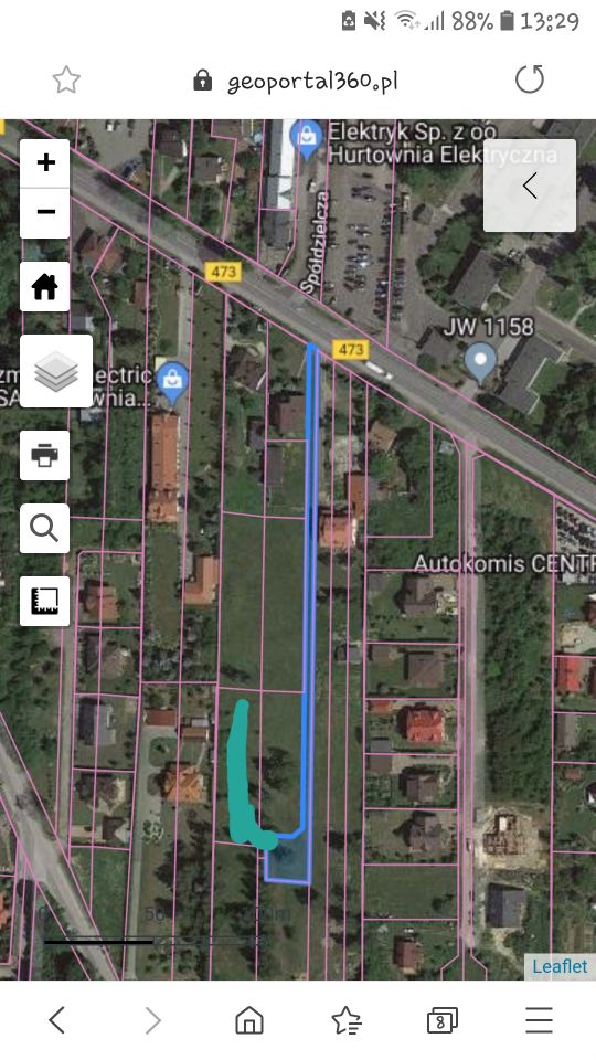 Działka budowlana Łask, ul. 9 Maja. Zdjęcie 2