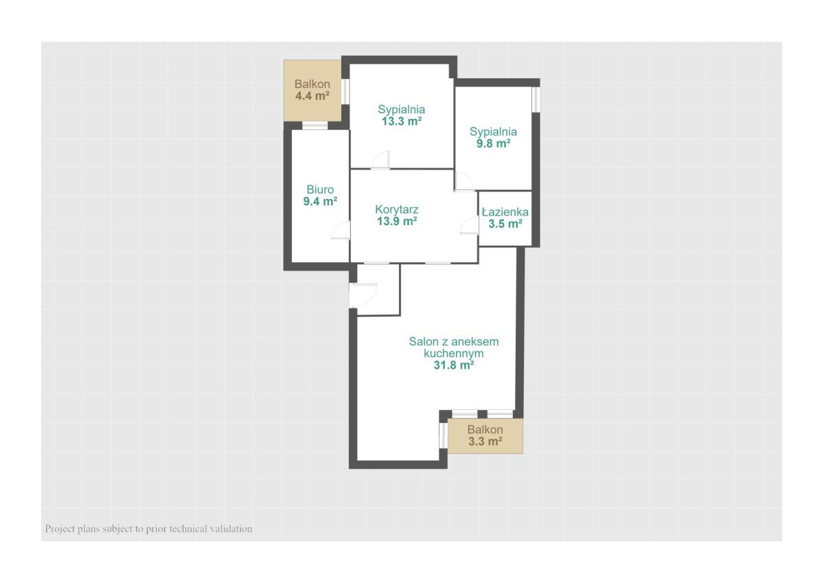 Mieszkanie 4-pokojowe Poznań Piątkowo, ul. Floriana Znanieckiego. Zdjęcie 19