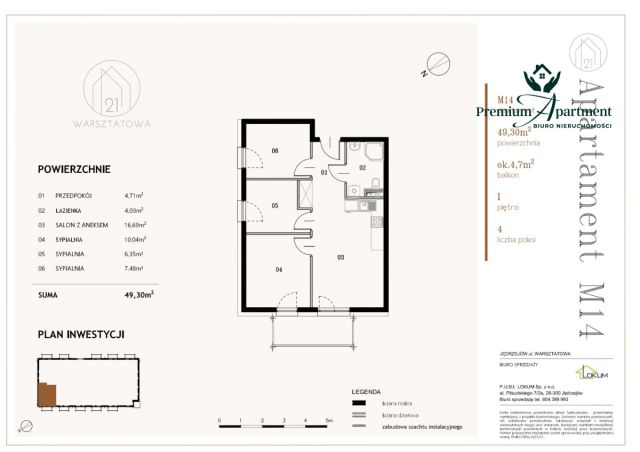 Mieszkanie 4-pokojowe Jędrzejów, ul. Warsztatowa. Zdjęcie 2