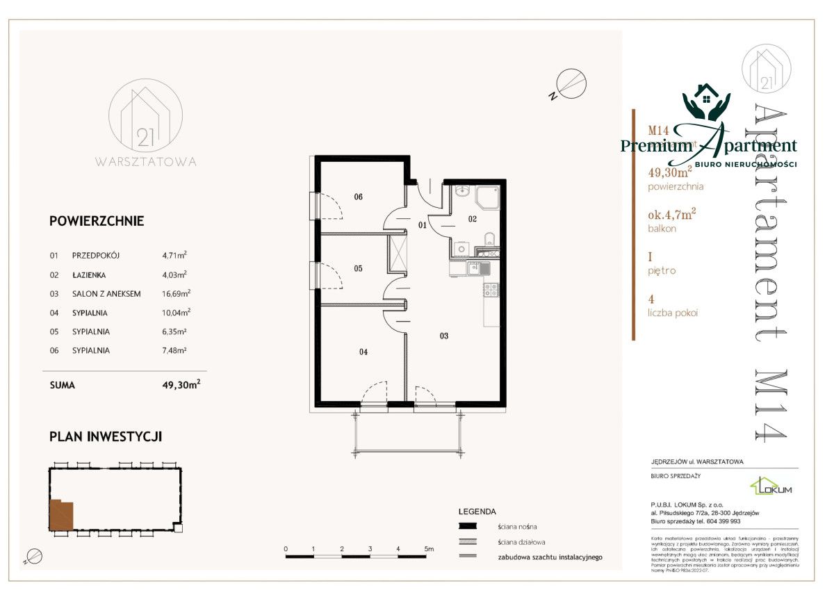 Mieszkanie 4-pokojowe Jędrzejów, ul. Warsztatowa. Zdjęcie 14